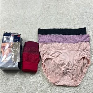 Midnight by Carole Hochman Soft Lace Panties - Black, Lavender, Blush, Burgundy
